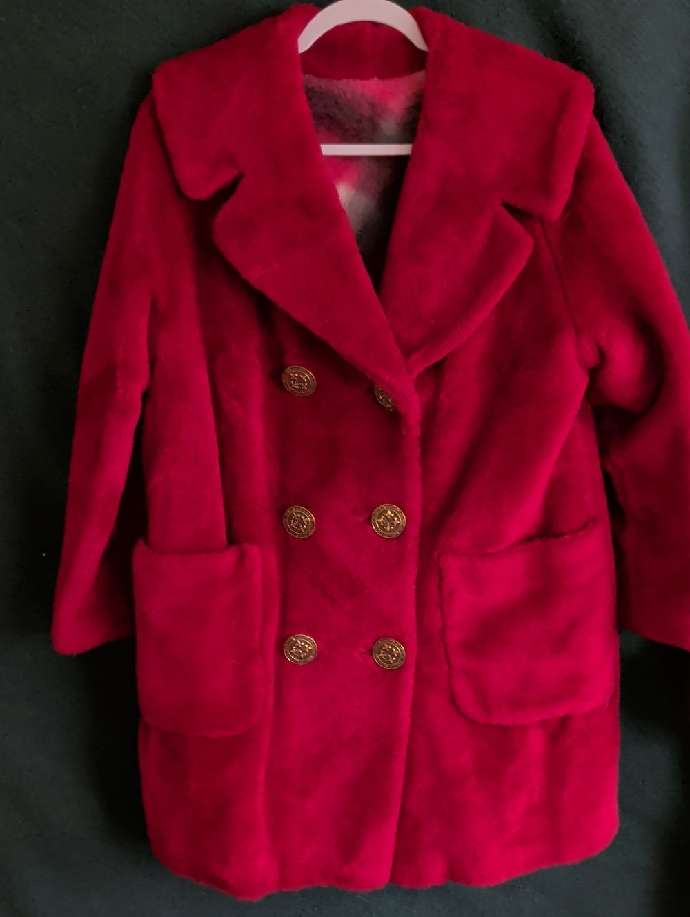 Red Double-Breasted Pea Coat - Union Made